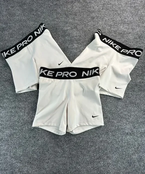 Nike Pro Dri-FIT Compression Shorts 3-Pack Bundle White Black WM XS/S Athletic