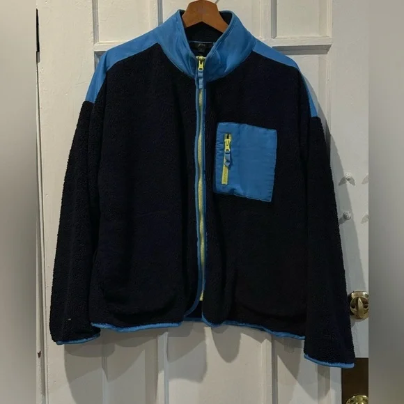 J. Crew Blue and Black Puffer Jacket