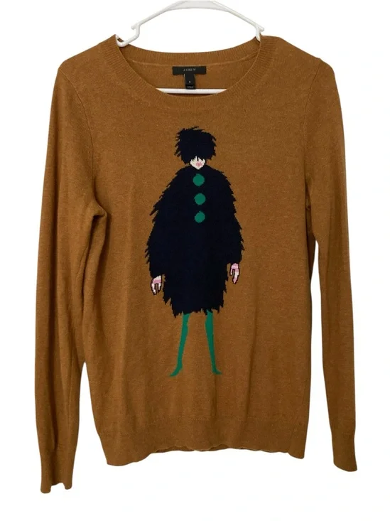 J. Crew Glamorous Woman Novelty Intarsia Knit Sweater