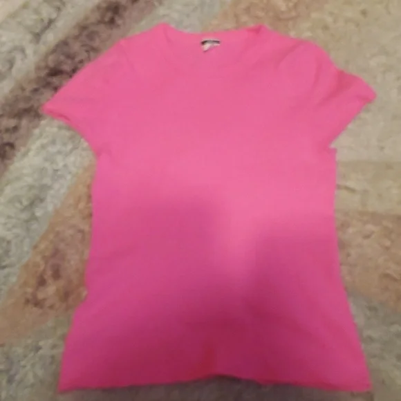 J. Crew Hot Pink Short-Sleeve Sweater