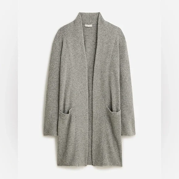NWT J. Crew Gray Cocoon sweater blazer