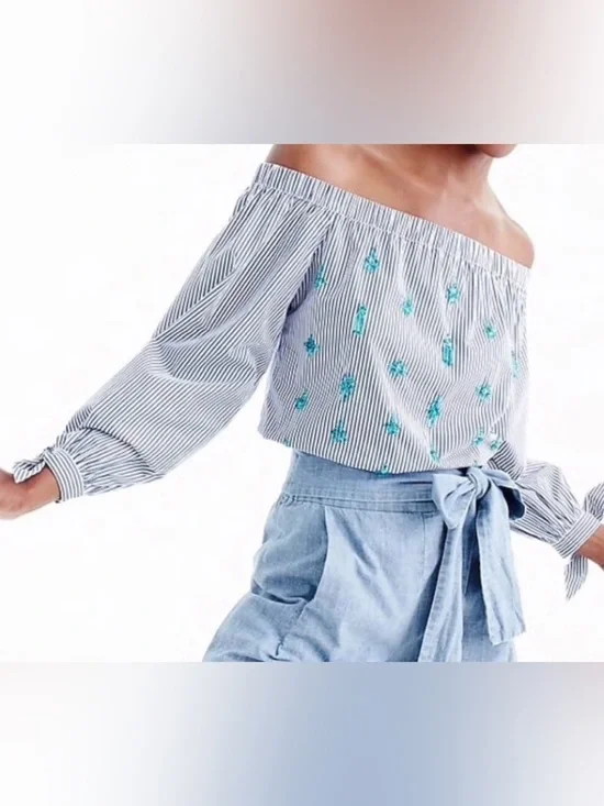 J. Crew Off-the-shoulder blouse Size 0