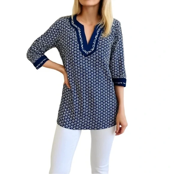 J. CREW Print Tunic Top