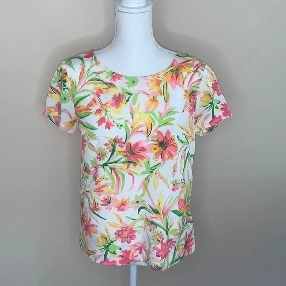 J.crew floral blouse