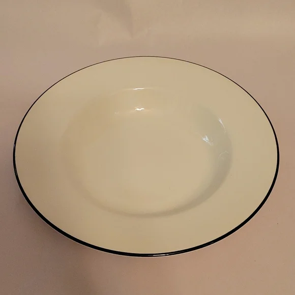Crate & Barrel Black Rimmed Bowl