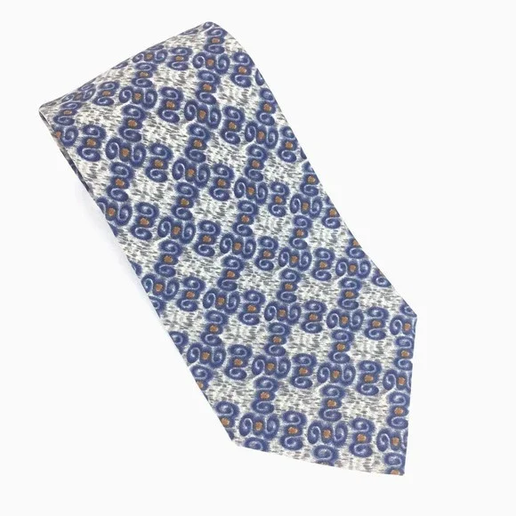 Robert Stock SANDWASHED Necktie SOFT Gray Blue 100% Silk Men's Tie Made in USA