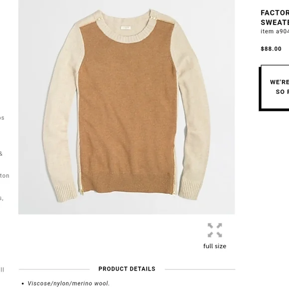 J. crew sweater sz small