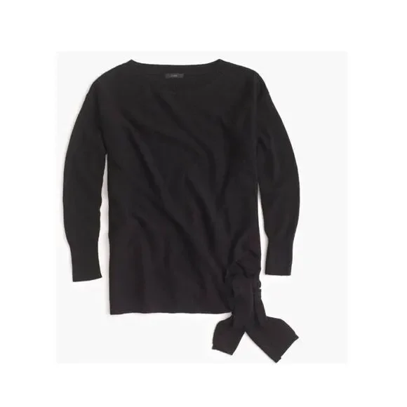 J. CREW Tie Waist Boatneck Sweater
