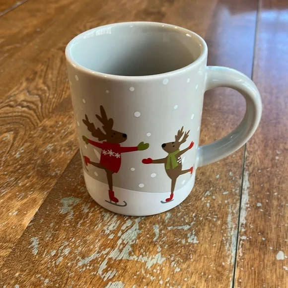 Crate & barrel reindeer mug Joan Anderson