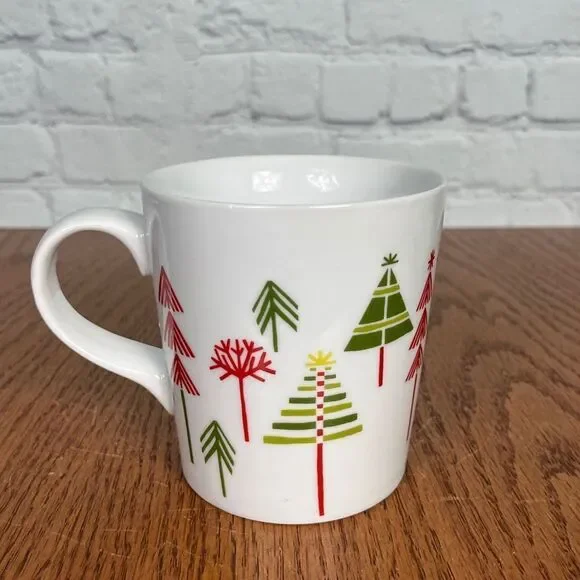 Crate & Barrel Julia Rothman Yule Town Christmas Holiday Coffee Mug