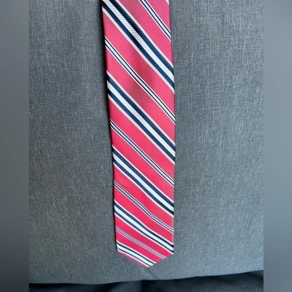 Nautica Blue and Red Plaid Silk Tie