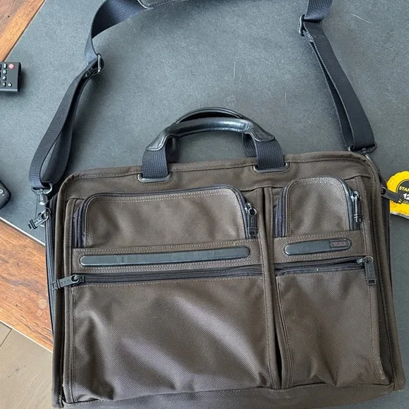 Tumi Black and Brown Men's Briefcase