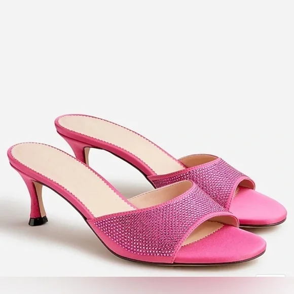 J. Crew Violeta Crystal Sandal Heels Sz8.5