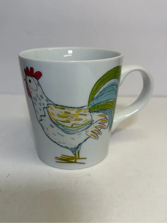 Crate & Barrel Rise & Shine Chicken Ceramic Mug