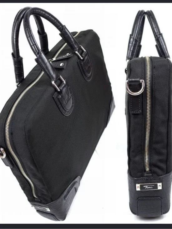 TUMI T-Tech 73232D Black Ballistic Nylon Laptop Briefcase Messenger Bag