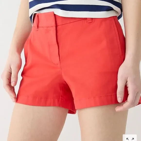 Orange J.Crew chino shorts