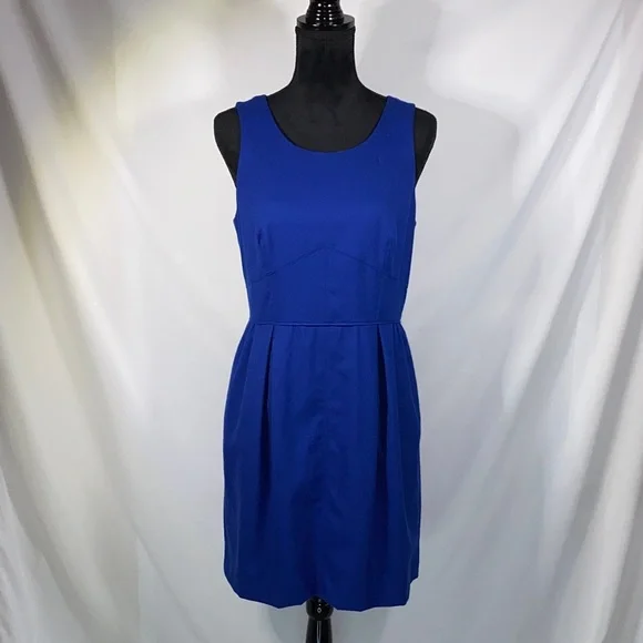 J. Crew Allie Dress Blue Sleeveless Size 8