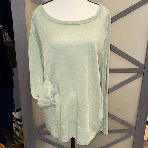 J. Crew Light Seafoam Green Long Sleeve Top