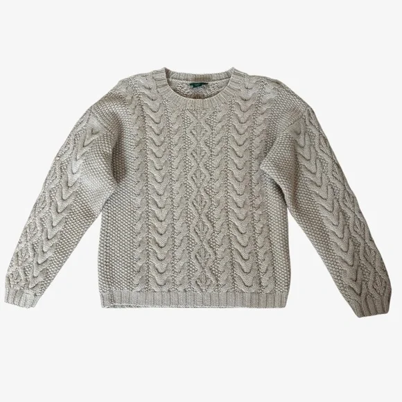 J. Crew Vintage Wool Cable Knit Sweater