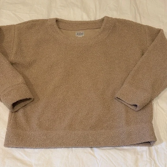 J. Crew Cozy Tan Crew Neck Sweater