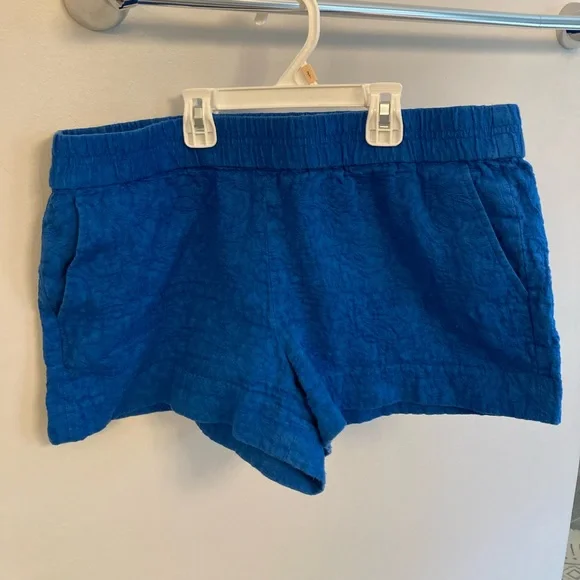 J.CREW ROYAL BLUE FLORAL JACQUARD PULL-ON BOARDWALK SHORTS 3
