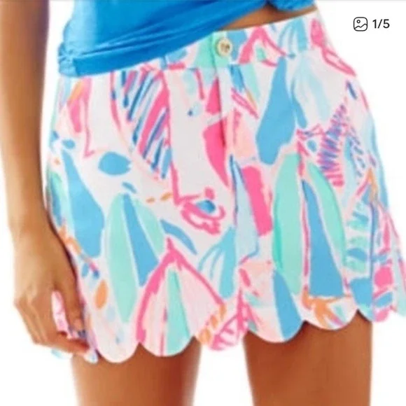 Lilly Pulitzer Colette Skort Skirt Out‎ To Sea Tennis Golf Size 00 NWOT $88
