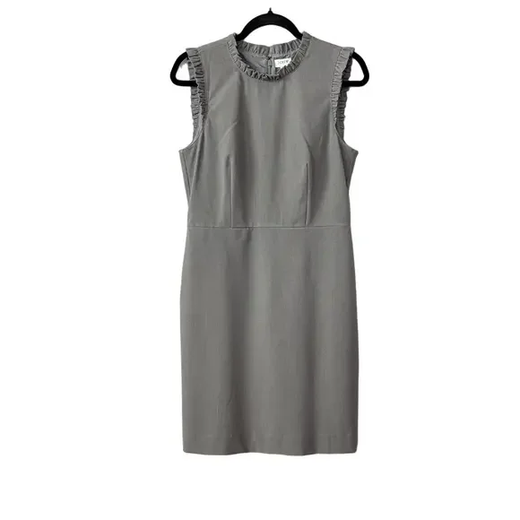 J. Crew Gray Ruffle-Sleeve Mini Dress size 8