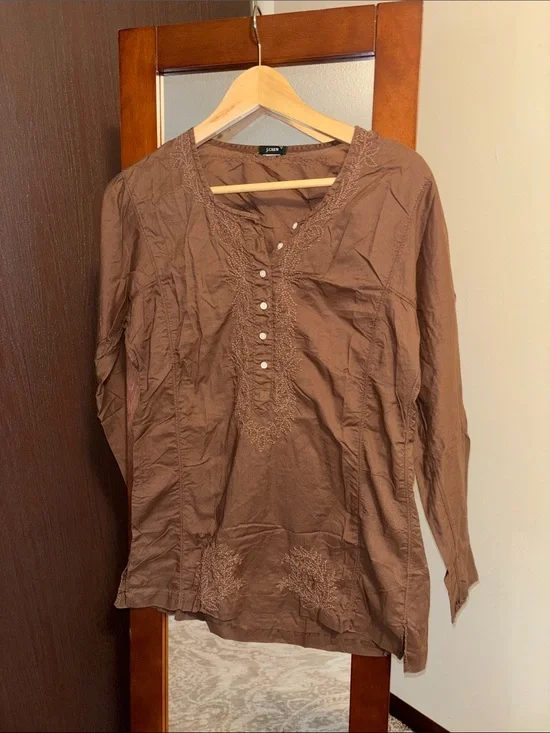 J. Crew Brown Long Sleeve