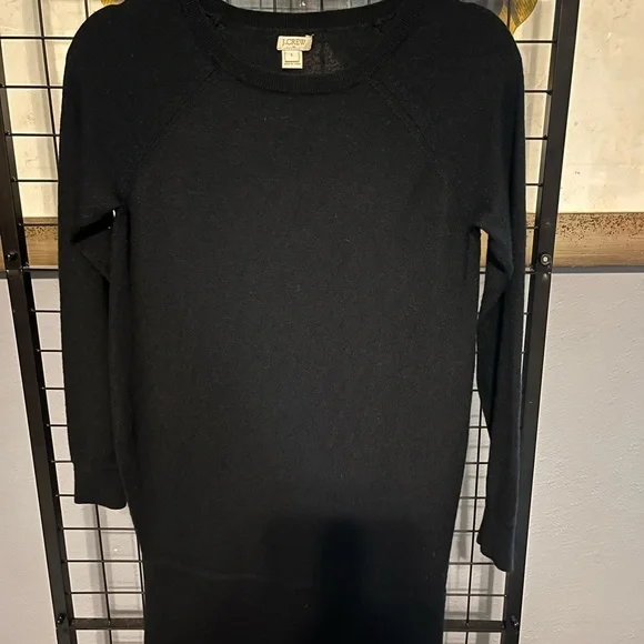 J. Crew Black Midi Dress