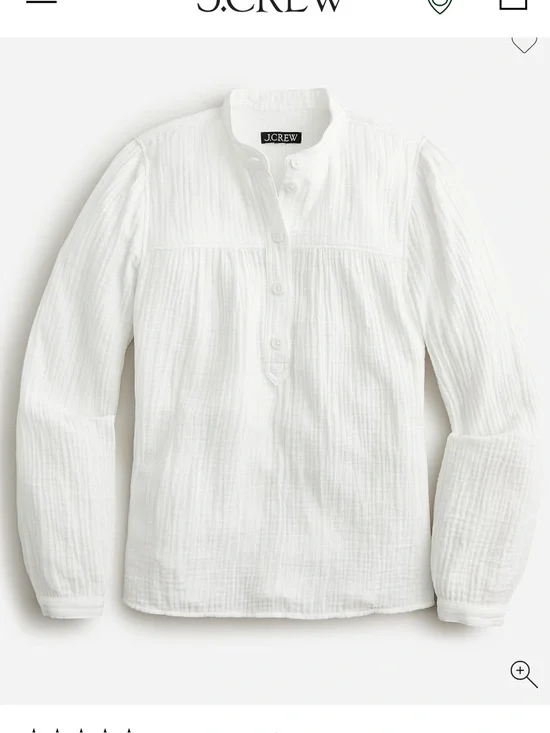 J. Crew White Cotton Top