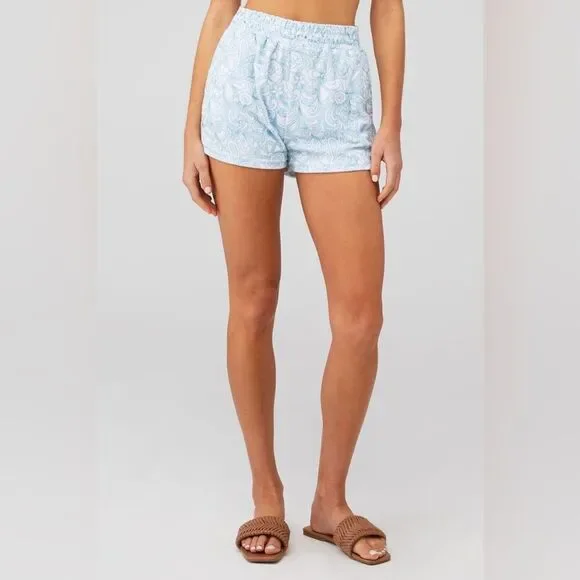 Araminta James Women's La Mar Blue & White Terry Short Size XS