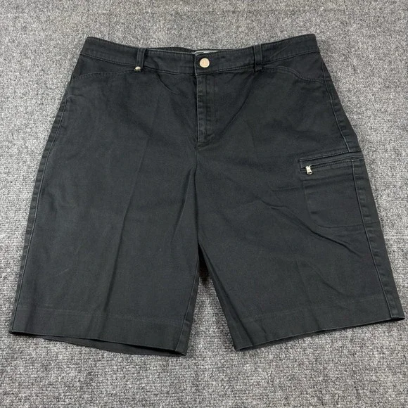 Lauren Ralph Lauren Active Golf Shorts Womens 12 Black Cotton Outdoor Flat Front