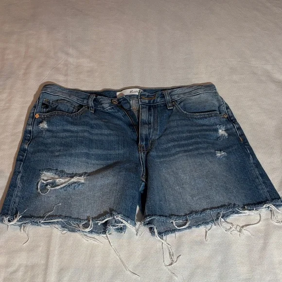 KanCan Blue Distressed Jean Shorts