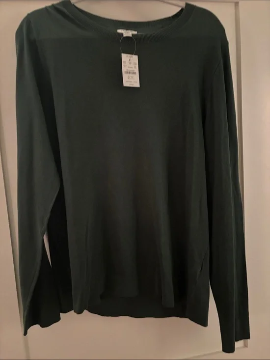 J.Crew Dark Green Crewneck Sweater