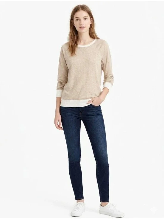 J. Crew Beige Cream Lightweight Pullover Sweater Size L