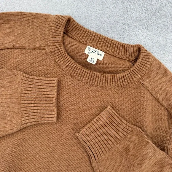J. Crew Heritage‎ Cotton Crewneck Sweater Heather Camel Men's Size XL