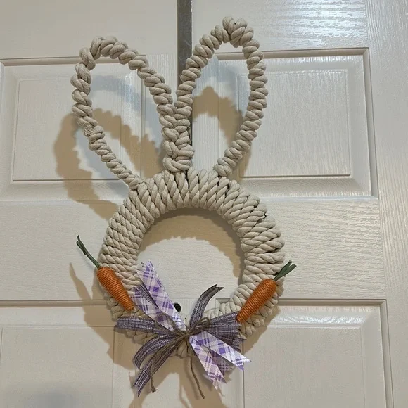 Handmade bunny wreath’
