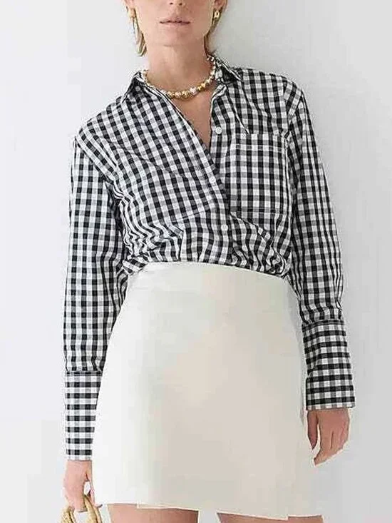 J. Crew Garcon Shirt in Gingham Cotton Poplin