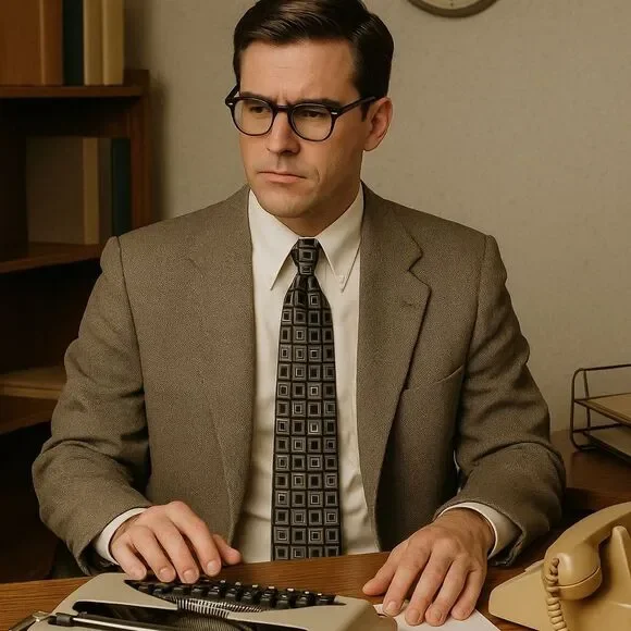 Black & Gray Geometric Silk Tie Contemporary Office Party Interview