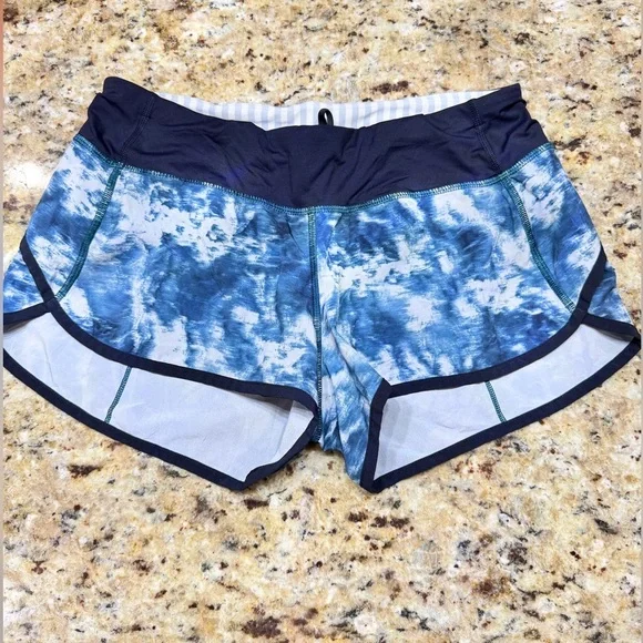 lululemon athletica Blue Tie-Dye Athletic Shorts