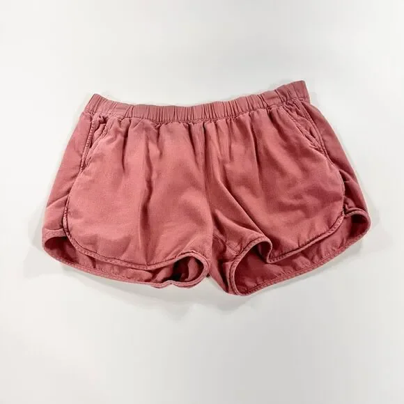 Madewell mauve cotton pull on shorts S