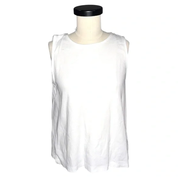 J. Crew White Tie Back Tank Top