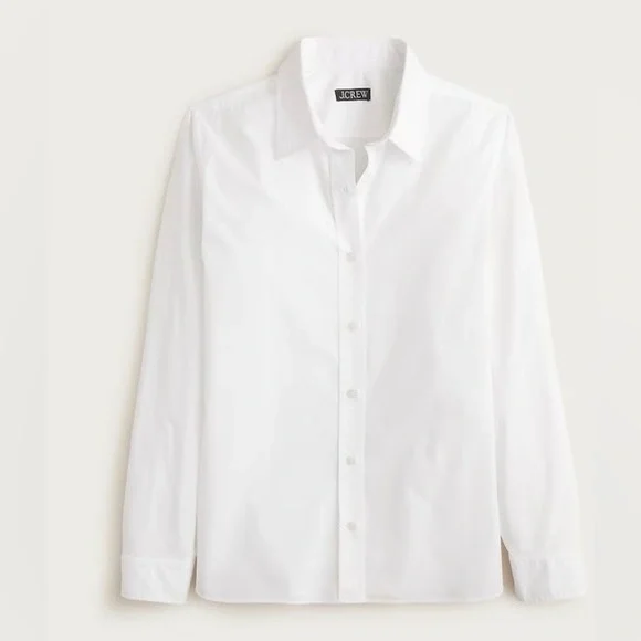 J. Crew Stretch Perfect Shirt in White, Sz TL