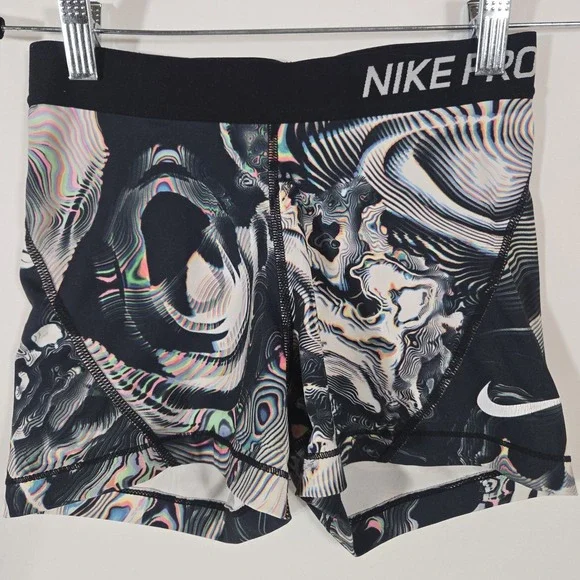 Nike Pro Dri-Fit Athletic Shorts | Geometric Pattern | Size Women's Small