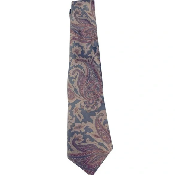 Jonelle Silk abstract floral tan/grey Men’s necktie