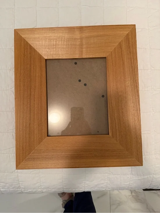 Crate&Barrel Wide Natural Wood Picture Frame 8x10