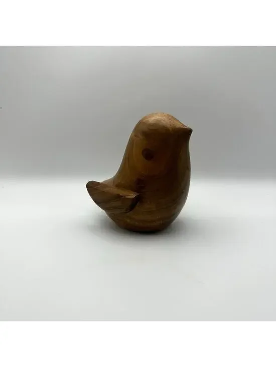 Crate & Barrel Easter Spring Wooden Small Chick Figurine Decor 5