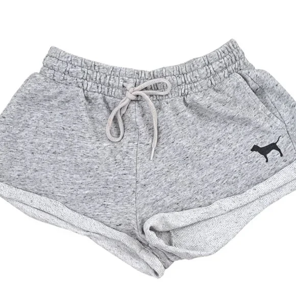PINK Victoria's Secret Gray Sweat Shorts Rolled Hem Size XS