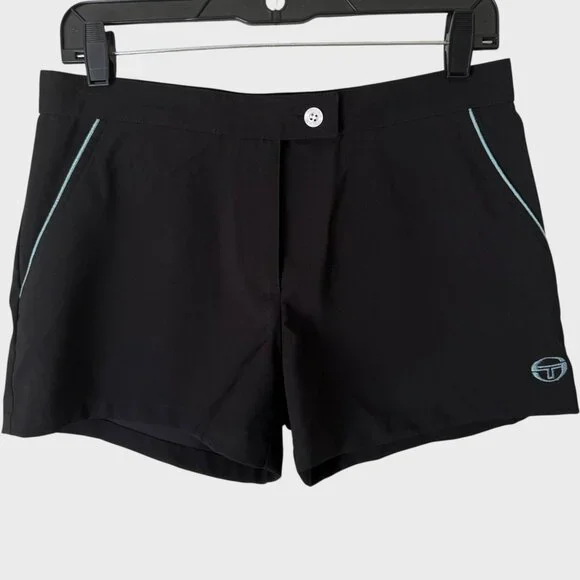 Sergio-Taccinni S-tech Tennis Shorts Black Women's Medium Athletic Activewear