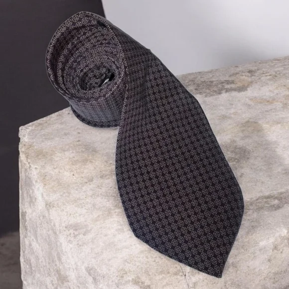 Kenneth Cole Men's Tie Brown Black Shades Made in the USA